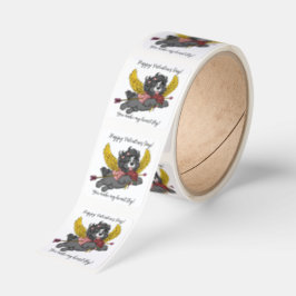 Puppy Dog Kids Classroom Valentine Card Fyrkantigt Klistermärke