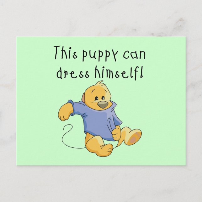 Puppy Dress Up Tshirts och Gifts Vykort (Framsida)