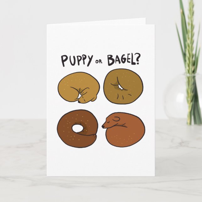 PUPPY ELLER BAGEL KORT (Framsida)