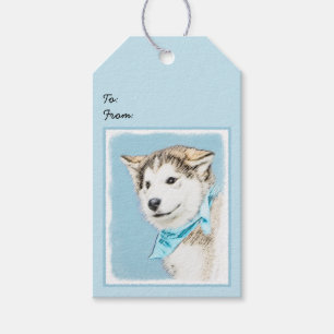 Puppy-färgning i siberian husky - Originaltecknin Presentetikett