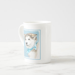 Puppy-färgning i siberian husky - Originalteckning Benporslin Mugg