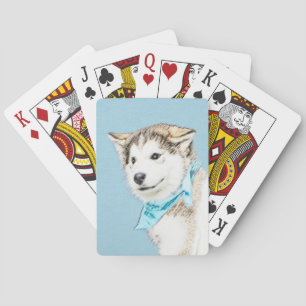 Puppy-färgning i siberian husky - Originalteckning Casinokort