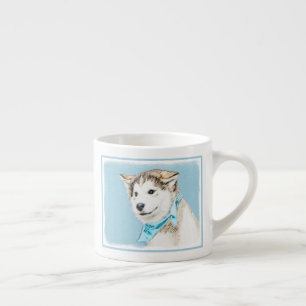 Puppy-färgning i siberian husky - Originalteckning Espressomugg