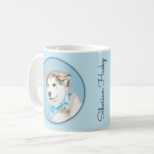 Puppy-färgning i siberian husky - Originalteckning Kaffemugg