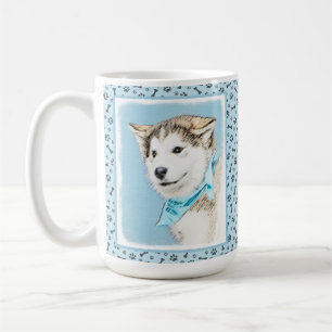 Puppy-färgning i siberian husky - Originalteckning Kaffemugg