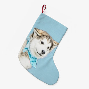 Puppy-färgning i siberian husky - Originalteckning Liten Julstrumpa
