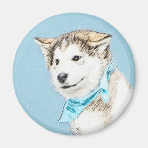 Puppy-färgning i siberian husky - Originalteckning Magnet