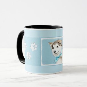 Puppy-färgning i siberian husky - Originalteckning Mugg