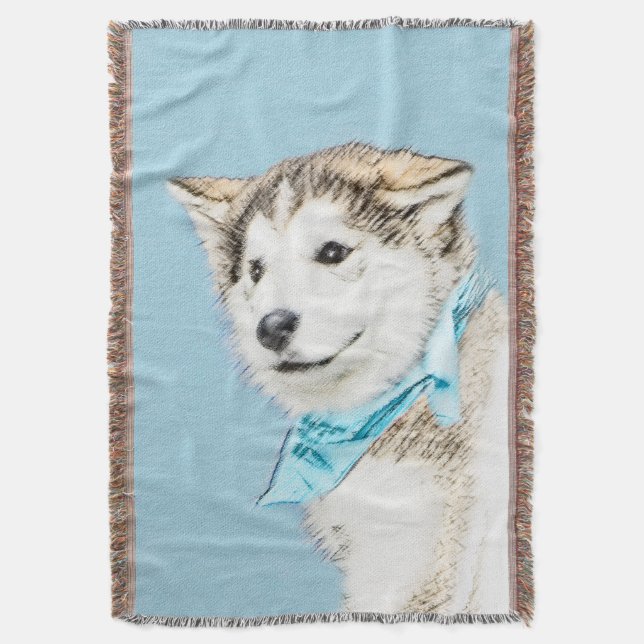 Puppy-färgning i siberian husky - Originalteckning Mysfilt (Framsidan Vertikal)
