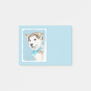 Puppy-färgning i siberian husky - Originalteckning Post-it Block