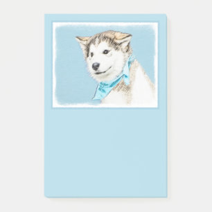 Puppy-färgning i siberian husky - Originalteckning Post-it Block