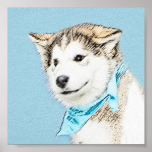 Puppy-färgning i siberian husky - Originalteckning Poster