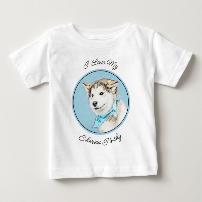Puppy-färgning i siberian husky - Originalteckning T Shirt (Framsida)