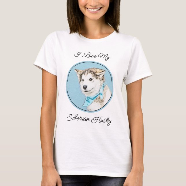 Puppy-färgning i siberian husky - Originalteckning T Shirt (Framsida)