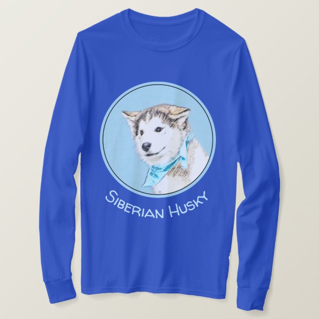 Puppy-färgning i siberian husky - Originalteckning T Shirt (Design framsida)