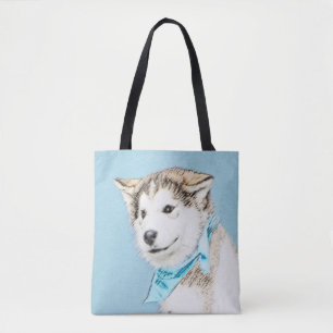 Puppy-färgning i siberian husky - Originalteckning Tygkasse