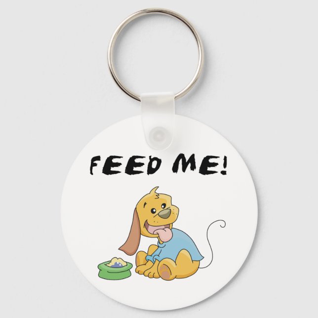Puppy Feed Me Tshirts och presenter Nyckelring (Framsida)