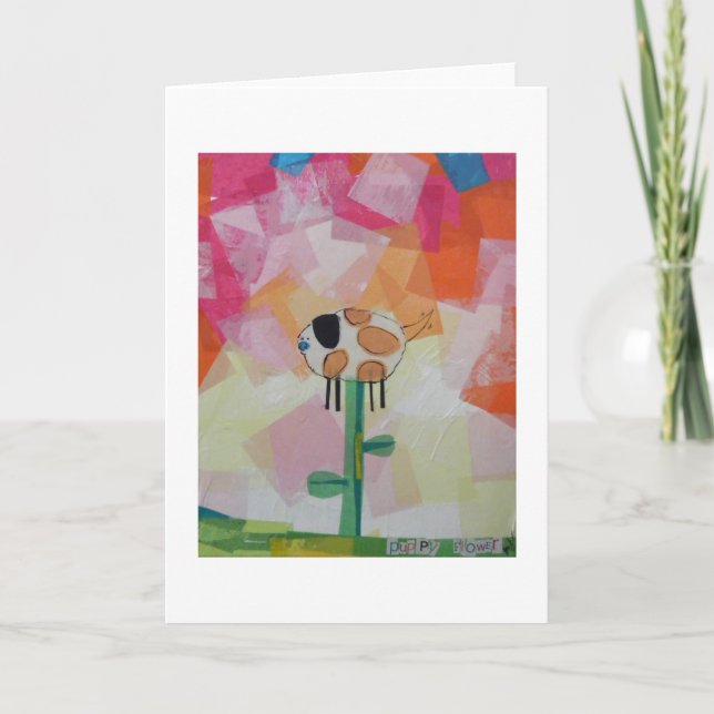 Puppy Flower Kort (Framsida)