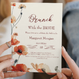 Puppy Flowers Blommigt Brunch med sken Inbjudningar