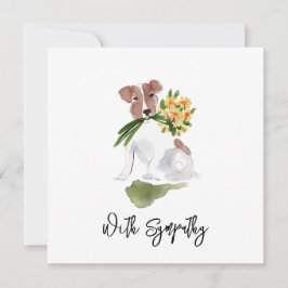 Puppy Flowers WITH SYPATHY Pet Memorial Sweet Hund Kort