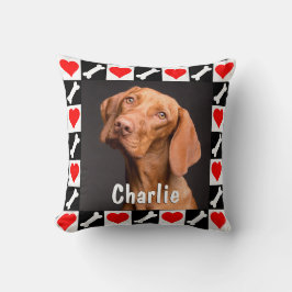 Puppy för Personligen hund Photo and Namn Anpassni Kudde