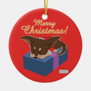 Puppy-förekomst Julgransprydnad Keramik