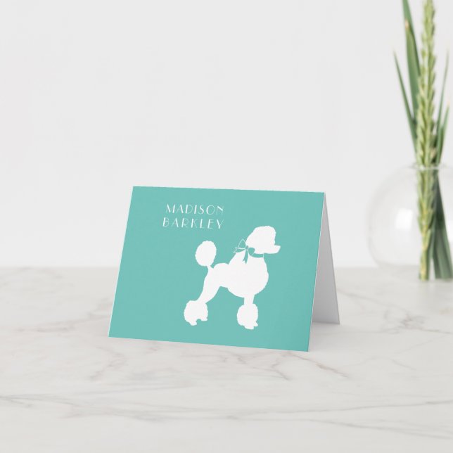 Puppy-Fransken pudel Hund Anteckningskort (Framsida)