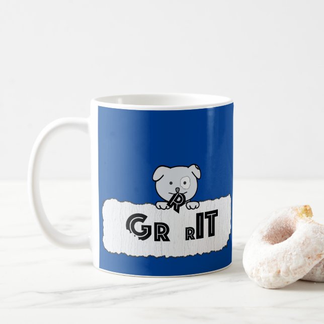 Puppy Grit Chewing Brev R Kaffemugg (Med munk)