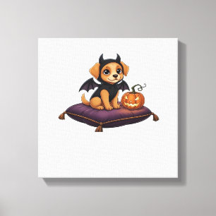 Puppy Halloween Classic T-shirt Canvastryck