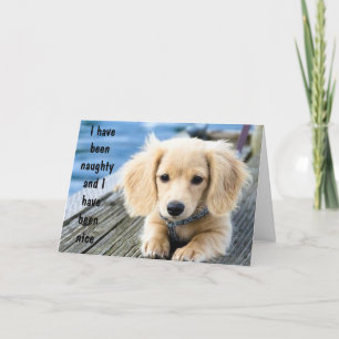 PUPPY HAR VARIT NICE I CHRISTMAS HELGKORT