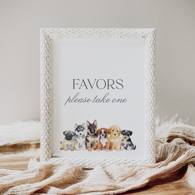 Puppy Hund Baby Shower-favoritskylt Poster (Skapare uppladdad)
