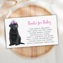 Puppy Hund Baby Shower Rosa Girl Bok Request