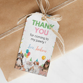 Puppy Hund Boy Birthday Theme Tack Presentetikett
