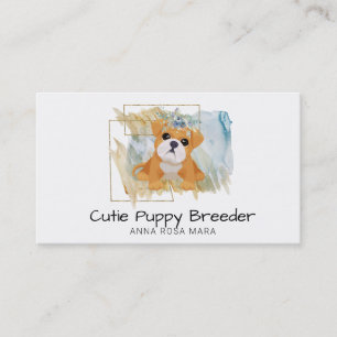 *~* Puppy Hund Breeder Day Care Walker Visitkort