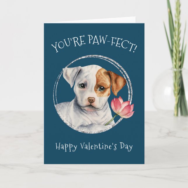 Puppy Hund | Du är Pawfect! | Valentines day Kort (Framsida)