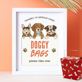 Puppy Hund Favorittecken för Födelsedagsfest Poster