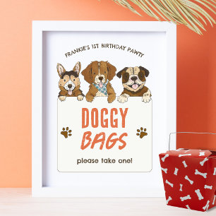 Puppy Hund Favorittecken för Födelsedagsfest Poster