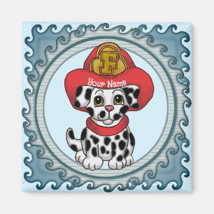 Puppy Hund Firefighter Magnet