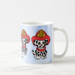 Puppy Hund Firefighter mugg