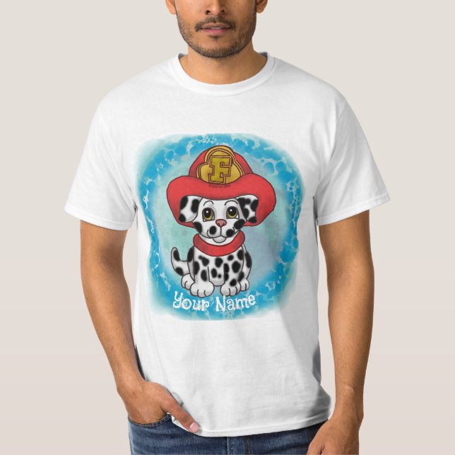 Puppy Hund Firefighter t-shirt (Framsida)