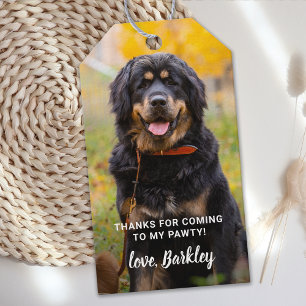 Puppy Hund Födelsedagsfest Pet-foto för anpassning Presentetikett