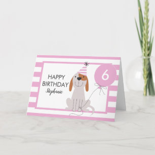 Puppy-Hund-födelsedagskort oavsett ålder Kort
