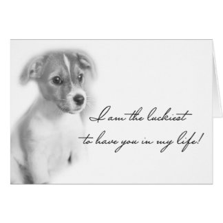 Puppy hund hälsningskort