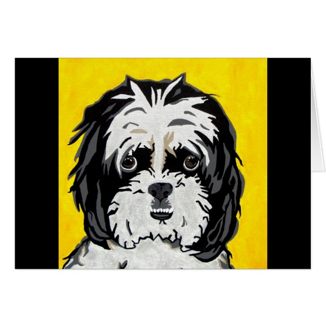 Puppy Hund Hälsningskort (Framsidan Horizontal)