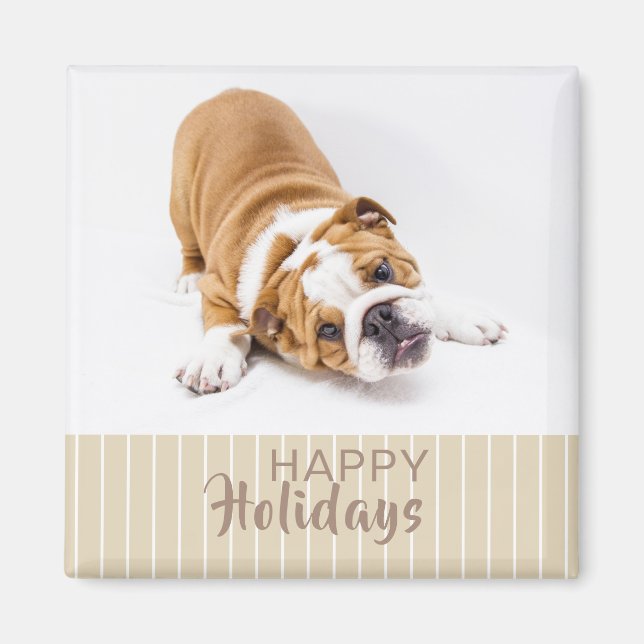Puppy Hund-Helgdag Photo Magnet (Framsidan)