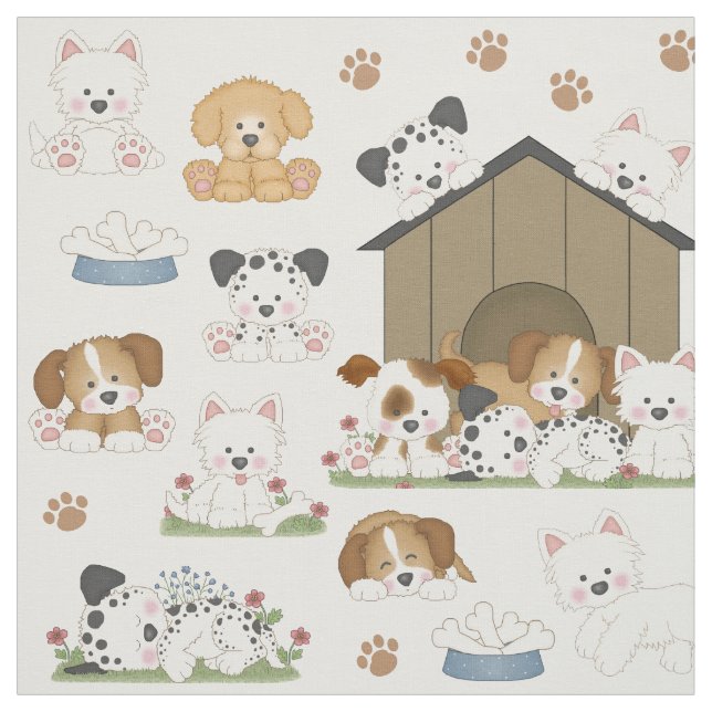 Puppy Hund House Tyg (Provkarta)