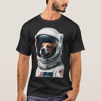Puppy Hund i Astronaut Kostym T Shirt