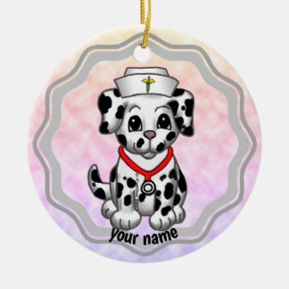 Puppy hund julgransprydnad keramik