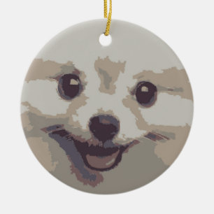 PUPPY HUND JULGRANSPRYDNAD KERAMIK
