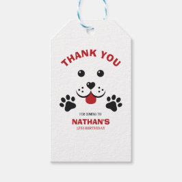 Puppy Hund Lets Pawty Birthday Boy Presentetikett